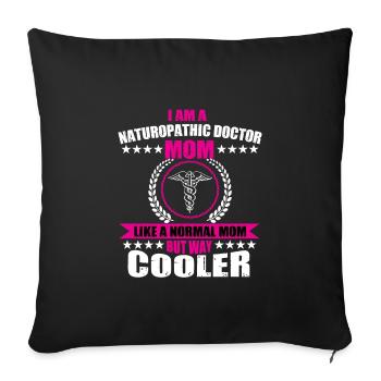Funny naturopathic doctor mom for women - Sofa pillowcase 17,3'' x 17,3'' (45 x 45 cm) - black - Front