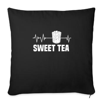 Grand cadeau Sweet Tea Glass Heartbeat - Housse de coussin décorative 45 x 45 cm - noir - Devant