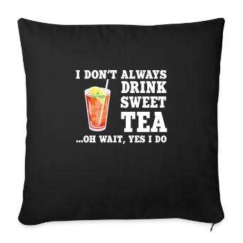 Tee shirt doux - Housse de coussin décorative 45 x 45 cm - noir - Devant