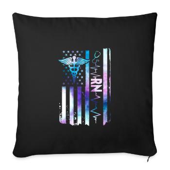 American Registered Nurse - Sofa pillowcase 17,3'' x 17,3'' (45 x 45 cm) - black - Front