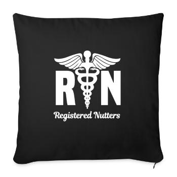Funny Registered Nurse - Sofa pillowcase 17,3'' x 17,3'' (45 x 45 cm) - black - Front
