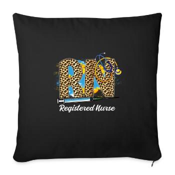 Cool registered nurse - Sofa pillowcase 17,3'' x 17,3'' (45 x 45 cm) - black - Front