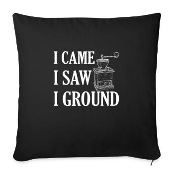 Coffee grinder - Sofa pillowcase 17,3'' x 17,3'' (45 x 45 cm) - black - Front