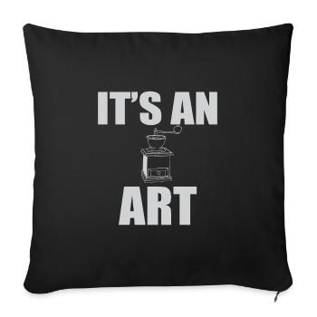 Manual Coffee Grinders Quote - Sofa pillowcase 17,3'' x 17,3'' (45 x 45 cm) - black - Front