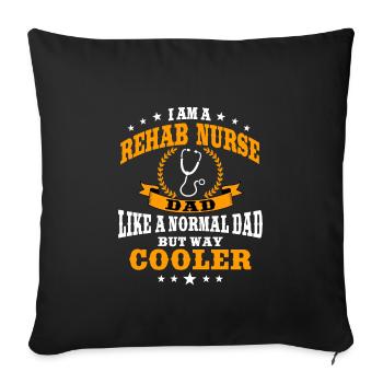 Reha Krankenschwester Papa Outfit - Sofakissenbezug 45 x 45 cm - Schwarz - Vorne