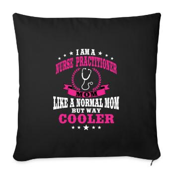 Maman infirmière - Housse de coussin décorative 45 x 45 cm - noir - Devant