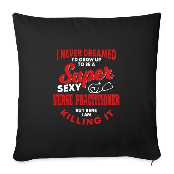 Nurse Practitioner Outfit - Sofa pillowcase 17,3'' x 17,3'' (45 x 45 cm) - black - Front