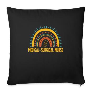 Medical Surgical Nurse Shirt - Sofa pillowcase 17,3'' x 17,3'' (45 x 45 cm) - black - Front