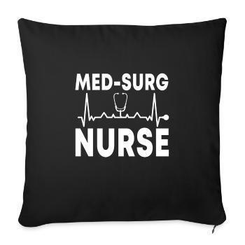 Medical Surgical Nurse Outfit - Sofa pillowcase 17,3'' x 17,3'' (45 x 45 cm) - black - Front