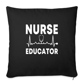 Nurse Instructor Clothing - Sofa pillowcase 17,3'' x 17,3'' (45 x 45 cm) - black - Front