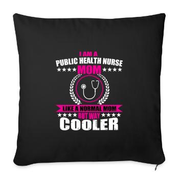 Soins infirmiers Maman - Housse de coussin décorative 45 x 45 cm - noir - Devant