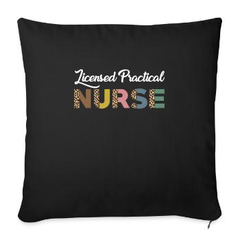 Licensed Practical Nurse Gift - Sofa pillowcase 17,3'' x 17,3'' (45 x 45 cm) - black - Front