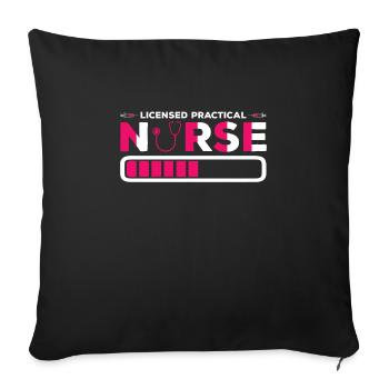 LPN Nurse - Sofa pillowcase 17,3'' x 17,3'' (45 x 45 cm) - black - Front