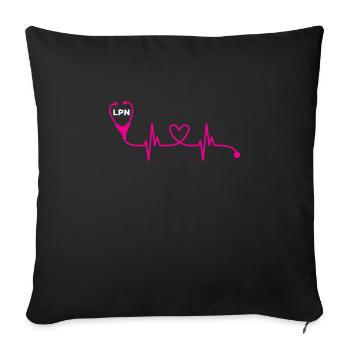 LPN - Sofa pillowcase 17,3'' x 17,3'' (45 x 45 cm) - black - Front