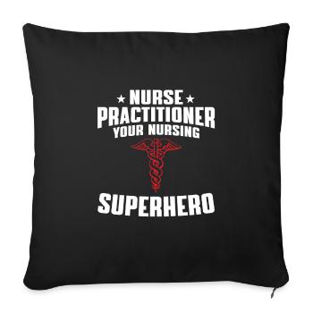 Funny Nurse Advanced Practice Nurse - Sofa pillowcase 17,3'' x 17,3'' (45 x 45 cm) - black - Front