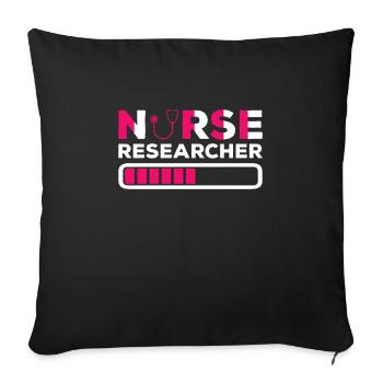 Chercheuse en soins infirmiers en formation - Housse de coussin décorative 45 x 45 cm - noir - Devant