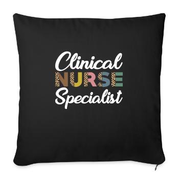 Specialist - Clinical Nurse - Sofa pillowcase 17,3'' x 17,3'' (45 x 45 cm) - black - Front