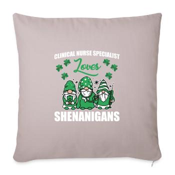 Infirmière clinicienne Saint-Patrick - Housse de coussin décorative 45 x 45 cm - taupe clair - Devant