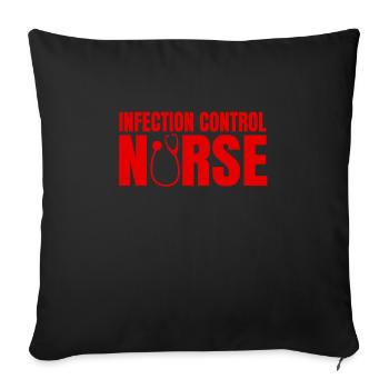 Cadeau d’infirmière en hygiène - Housse de coussin décorative 45 x 45 cm - noir - Devant