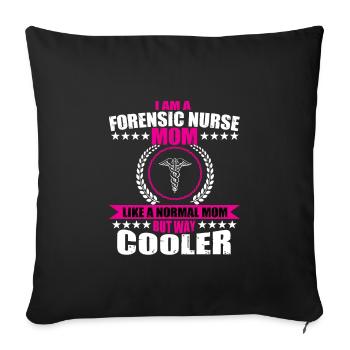 Forensic Care Mom - Sofa pillowcase 17,3'' x 17,3'' (45 x 45 cm) - black - Front