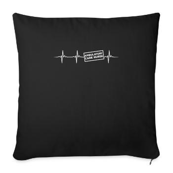 Infirmière ambulatoire - Housse de coussin décorative 45 x 45 cm - noir - Devant