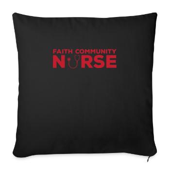 Community nurse - Sofa pillowcase 17,3'' x 17,3'' (45 x 45 cm) - black - Front