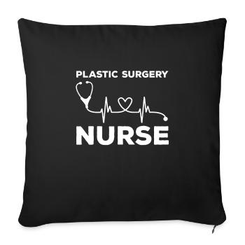 Plastic Surgery Nurse Gift Idea - Sofa pillowcase 17,3'' x 17,3'' (45 x 45 cm) - black - Front