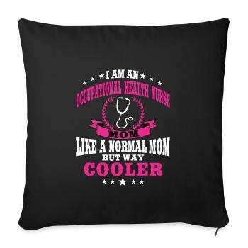Arbeitsmedizinische Krankenschwester Mutter Mutter - Sofakissenbezug 45 x 45 cm - Schwarz - Vorne
