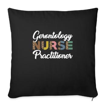 Gerontology Nurse Practitioner - Sofa pillowcase 17,3'' x 17,3'' (45 x 45 cm) - black - Front