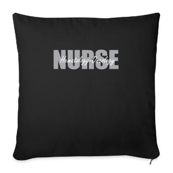 Hematology Oncology Nurse - Sofa pillowcase 17,3'' x 17,3'' (45 x 45 cm) - black - Front