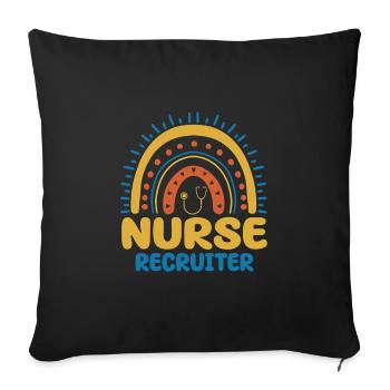 Nurse Recruiter Rainbow - Sofa pillowcase 17,3'' x 17,3'' (45 x 45 cm) - black - Front