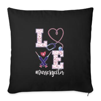 Aesthetics Sister Valentine's Day Design - Sofa pillowcase 17,3'' x 17,3'' (45 x 45 cm) - black - Front
