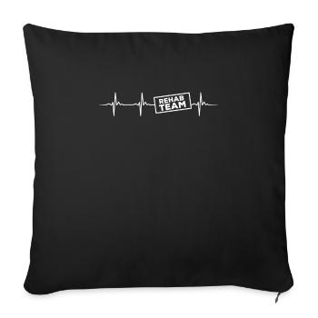 Rehab Team Hezschlag Shirt - Sofakissenbezug 45 x 45 cm - Schwarz - Vorne