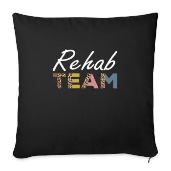 Rehab Team - Sofa pillowcase 17,3'' x 17,3'' (45 x 45 cm) - black - Front