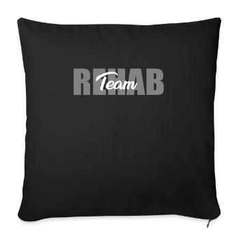 Great rehab team design - Sofa pillowcase 17,3'' x 17,3'' (45 x 45 cm) - black - Front
