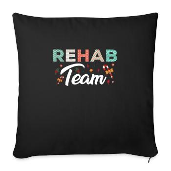 Beautiful rehab team design - Sofa pillowcase 17,3'' x 17,3'' (45 x 45 cm) - black - Front