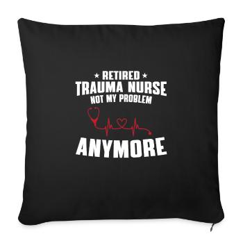 Retired accident nurse - Sofa pillowcase 17,3'' x 17,3'' (45 x 45 cm) - black - Front