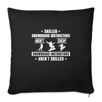 Funny Ski Instructor Saying Shirt - Sofa pillowcase 17,3'' x 17,3'' (45 x 45 cm) - black - Front