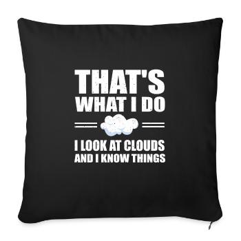 Funny Weather Watcher Outfit Meteorologist Storm - Sofa pillowcase 17,3'' x 17,3'' (45 x 45 cm) - black - Front