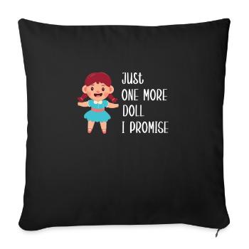 Funny Dolls Collectible Gift - Sofa pillowcase 17,3'' x 17,3'' (45 x 45 cm) - black - Front