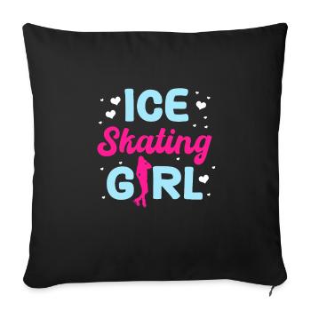 Skate Girl Design - Housse de coussin décorative 45 x 45 cm - noir - Devant