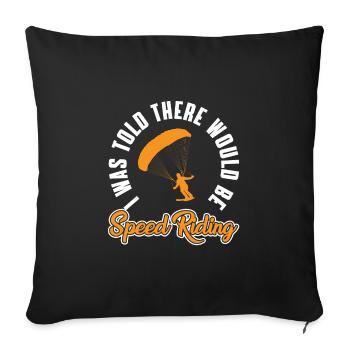 Speed Riding - Sofa pillowcase 17,3'' x 17,3'' (45 x 45 cm) - black - Front