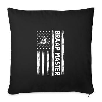 USA Flag Braap Master America - Sofa pillowcase 17,3'' x 17,3'' (45 x 45 cm) - black - Front