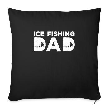 Great Ice Fishing Daddy Father's Day - Sofa pillowcase 17,3'' x 17,3'' (45 x 45 cm) - black - Front