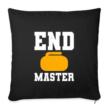 Endmaster - Curling Design - Sofa pillowcase 17,3'' x 17,3'' (45 x 45 cm) - black - Front