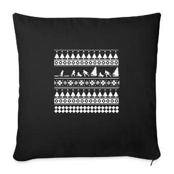 Ugly Christmas Sleigh Design - Sofa pillowcase 17,3'' x 17,3'' (45 x 45 cm) - black - Front