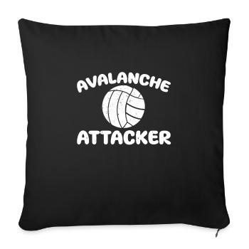 Avalanche Attacker - Snow Volleyball - Sofa pillowcase 17,3'' x 17,3'' (45 x 45 cm) - black - Front