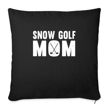 Snow Golfer Mom Outfit Women - Sofa pillowcase 17,3'' x 17,3'' (45 x 45 cm) - black - Front