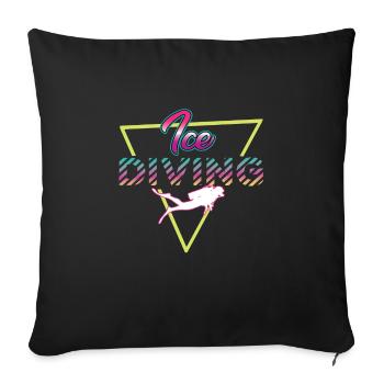 Retro 80er Jahre Eistauchen Outfit - Sofakissenbezug 45 x 45 cm - Schwarz - Vorne