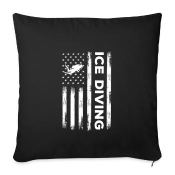 USA Eistauchen Kaltwassertaucher Amerika - Sofakissenbezug 45 x 45 cm - Schwarz - Vorne